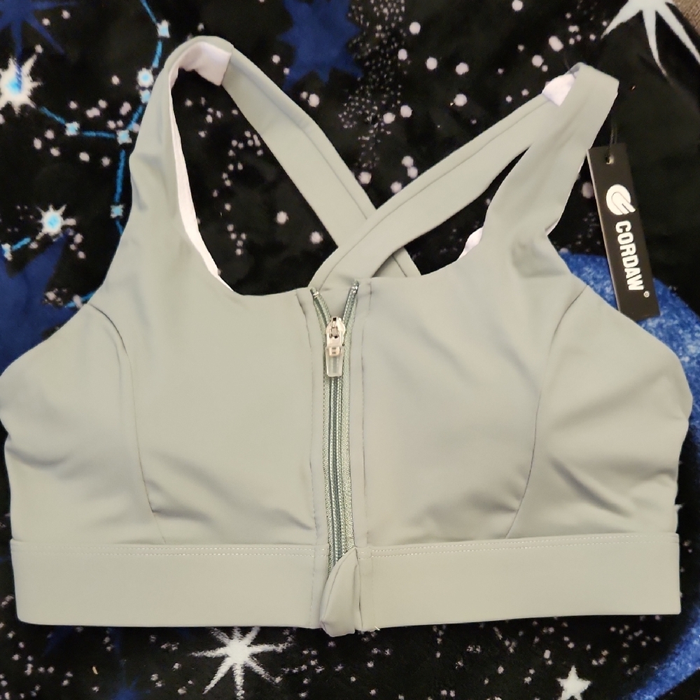 Women's Army Green Sports Bra